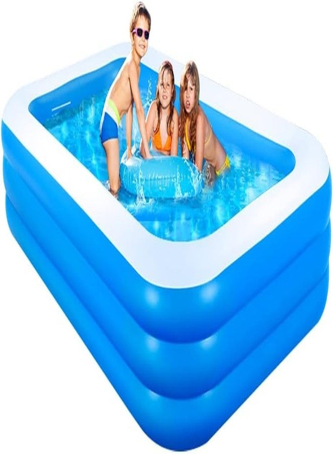 BROCCOLIN Inflatable Swimming Pool for Kids and Adults, Family-Sized Rectangular Pool, Durable PVC Outdoor for Backyard, Easy to Set Up, Summer Water Fun Pool for Children and Toddlers - Image 1